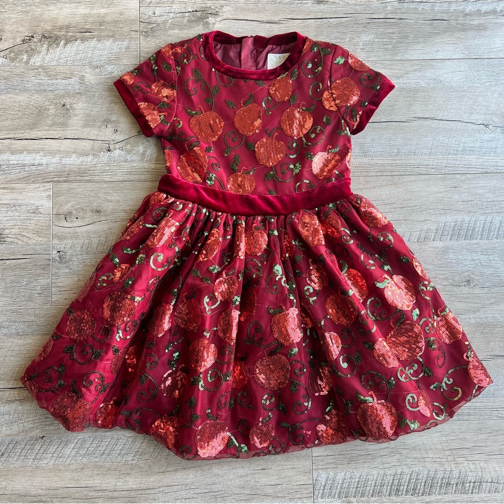 Disney Red Floral Kids Formal Dress